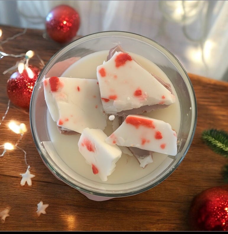 Peppermint Bark 8oz Jar Candle