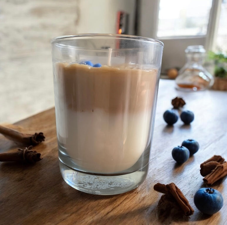 Iced Blueberry Chai Latte 8oz Candle