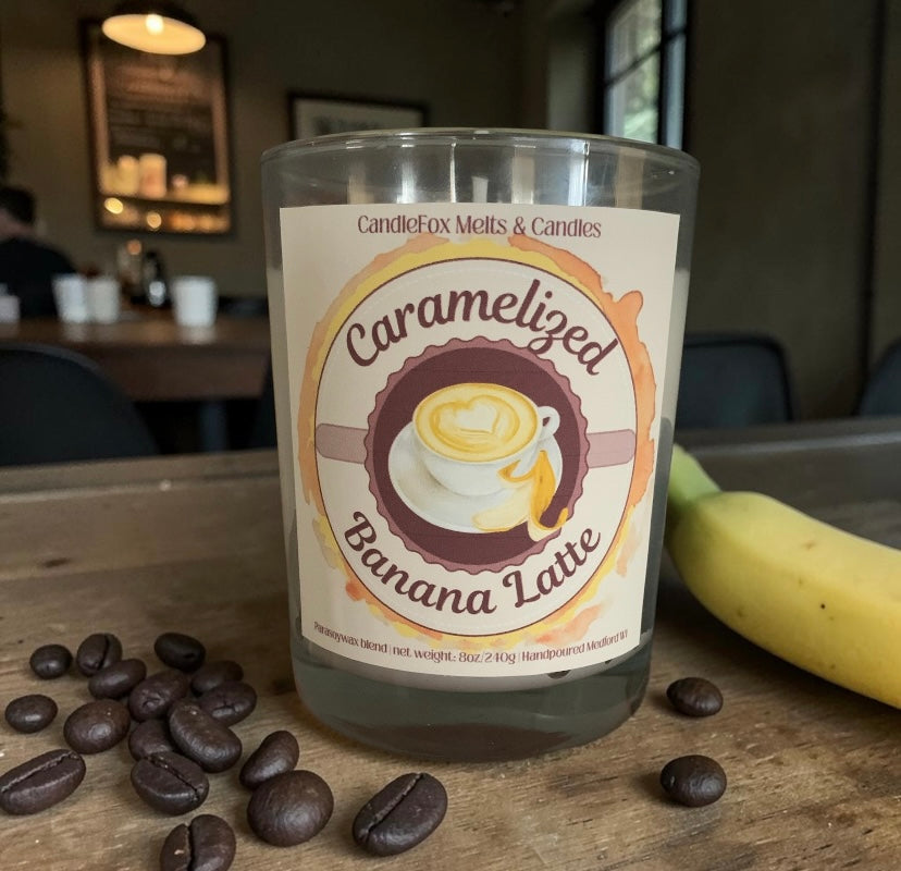 Caramelized Banana Latte 8oz Jar Candle