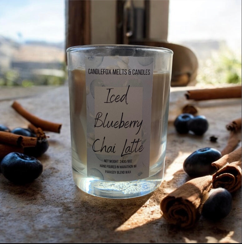 Iced Blueberry Chai Latte 8oz Candle