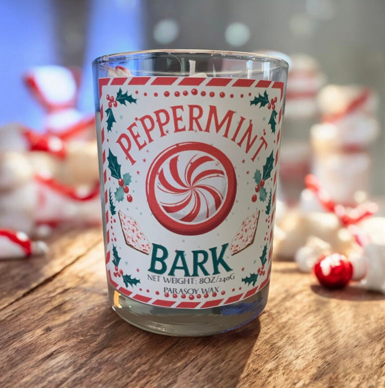 Peppermint Bark 8oz Jar Candle