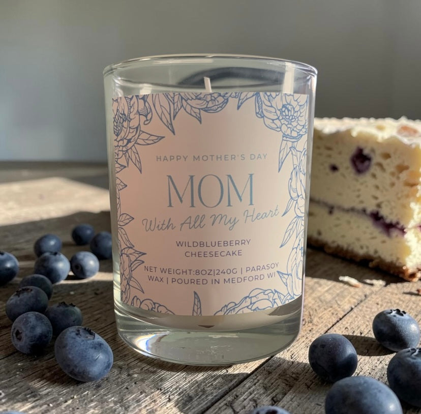 Wild Blueberry Cheesecake Mothers Day Candle 8oz