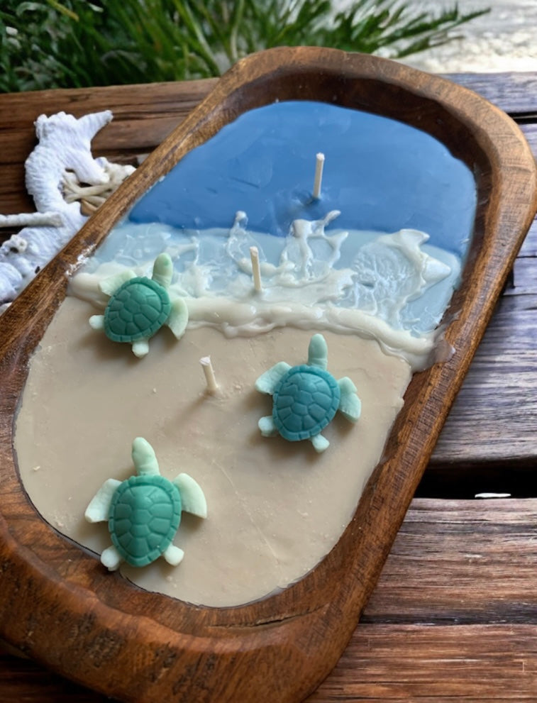 Sea Turtles & Ocean Dough Bowl Candle