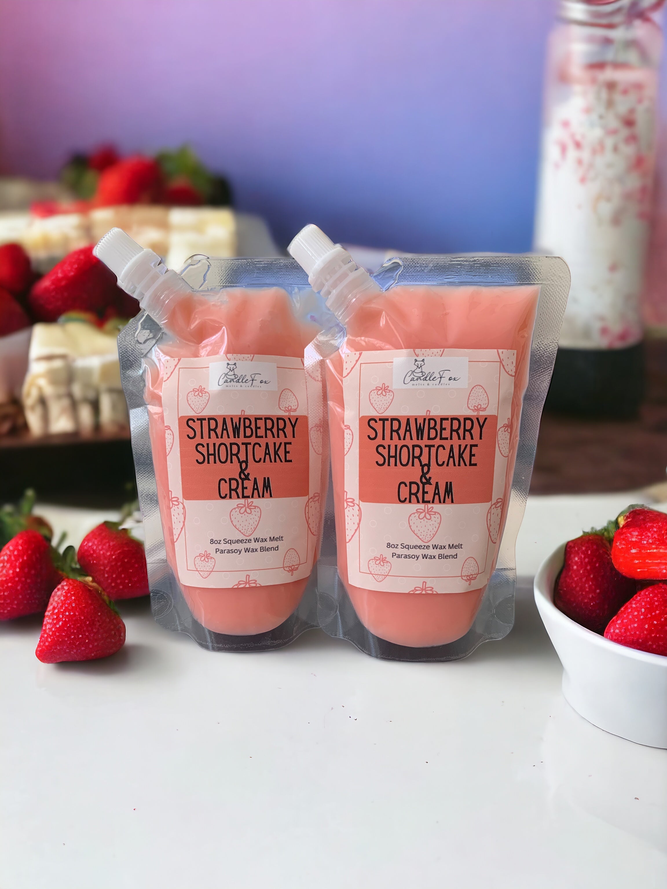 Strawberry Shortcake & Cream 8oz Squeeze Wax Melt