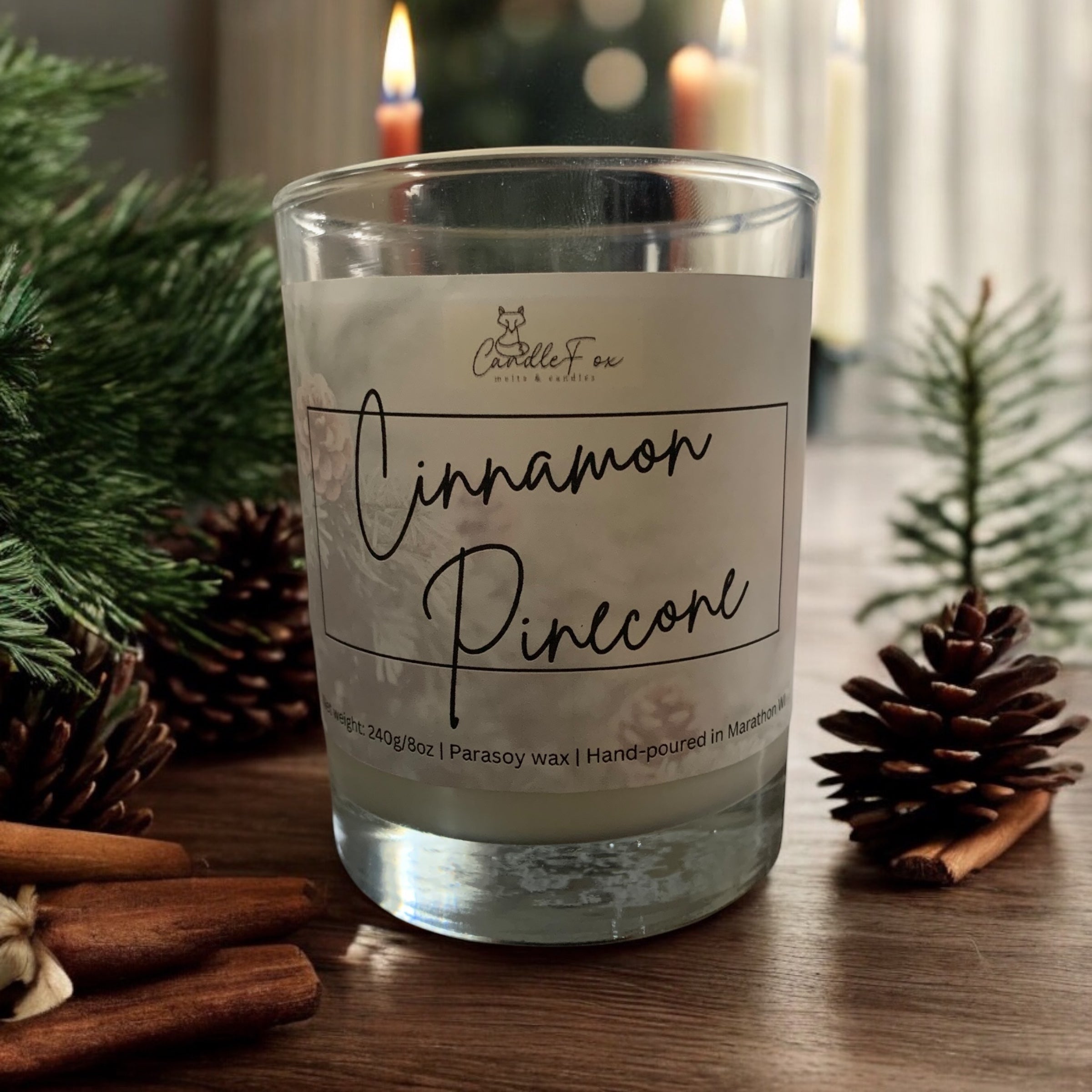 Cinnamon Pinecone 8oz Candle