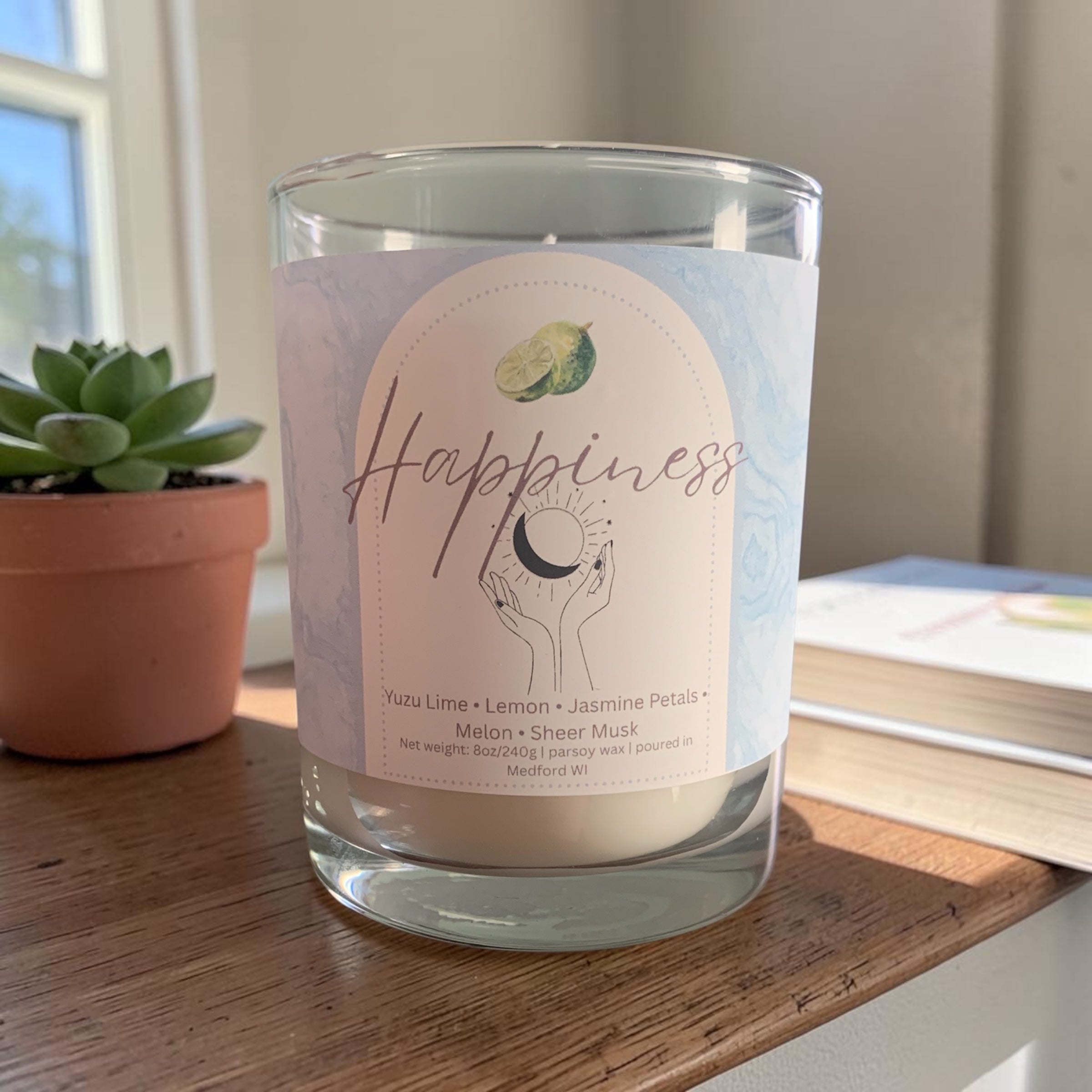 Happiness, Aromatherapy 8oz Candle Collection